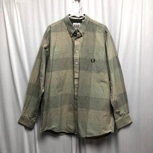 Cinch Plaid Button-Down Long Sleeve Shirt Mens Size XL Cotton Western Casual